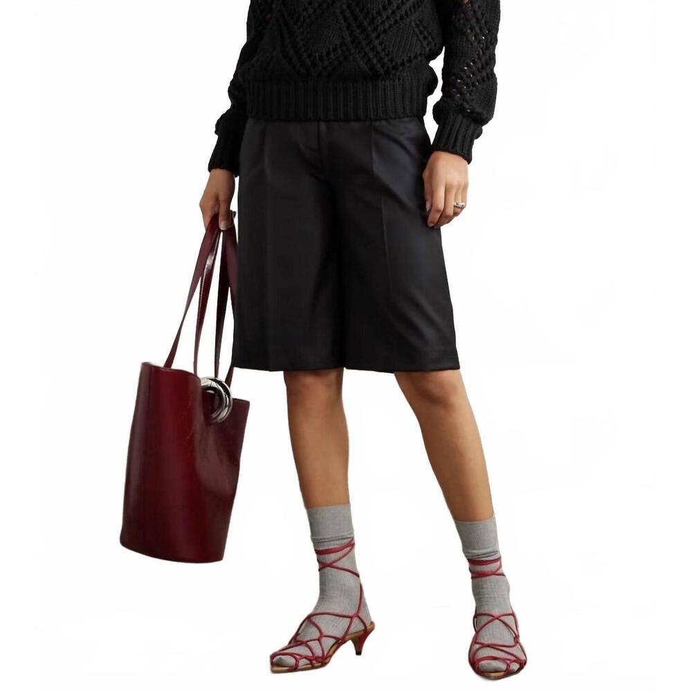 NEW JIL SANDER women's chunky lace knit sweater in black